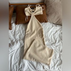 LULUS - CREAM CUTOUT DRESS XS